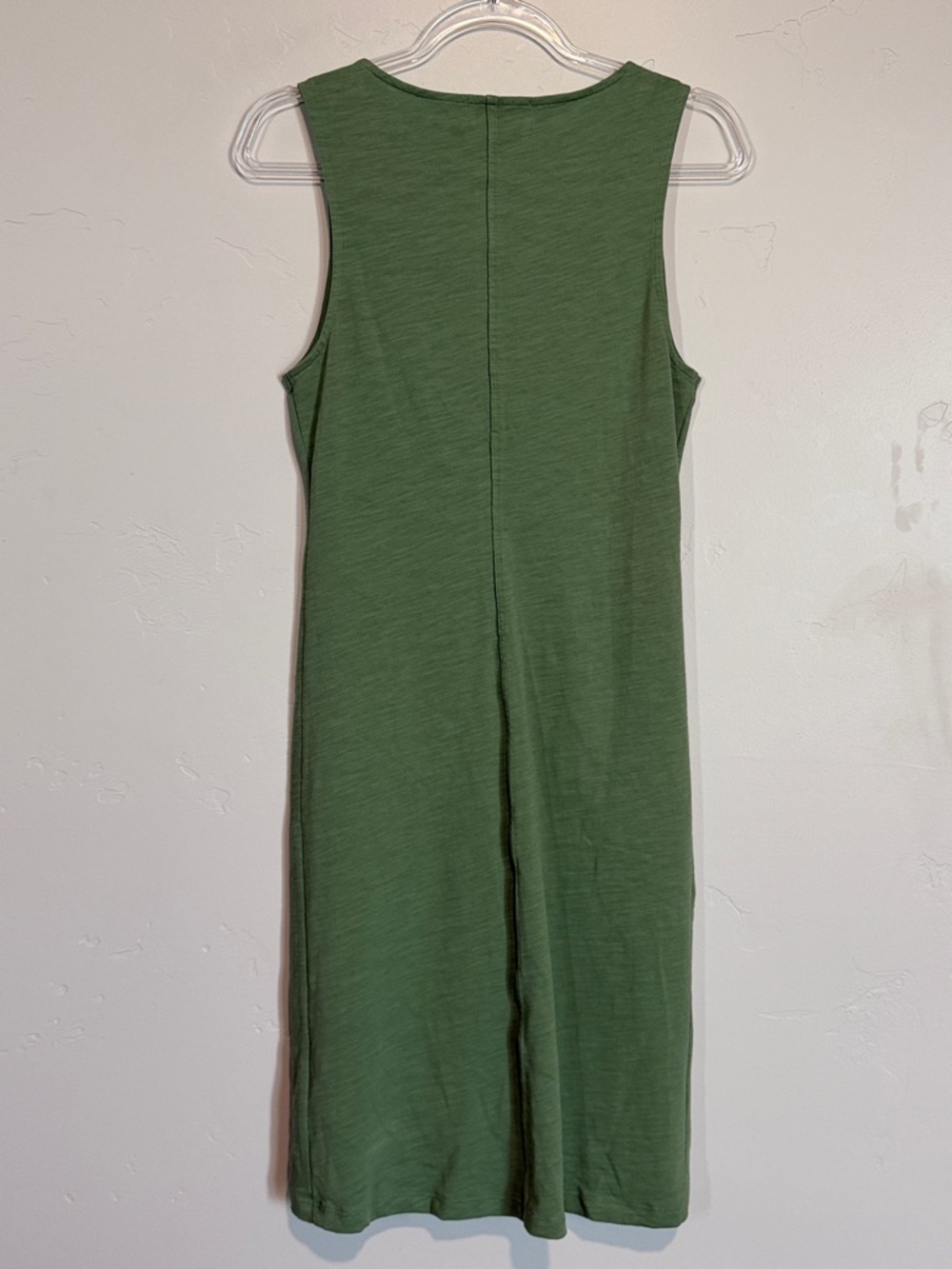 Nation LTD Green Ruched Front Midi Dress Sleeveless Cotton Flattering Fit - Picture 6 of 6
